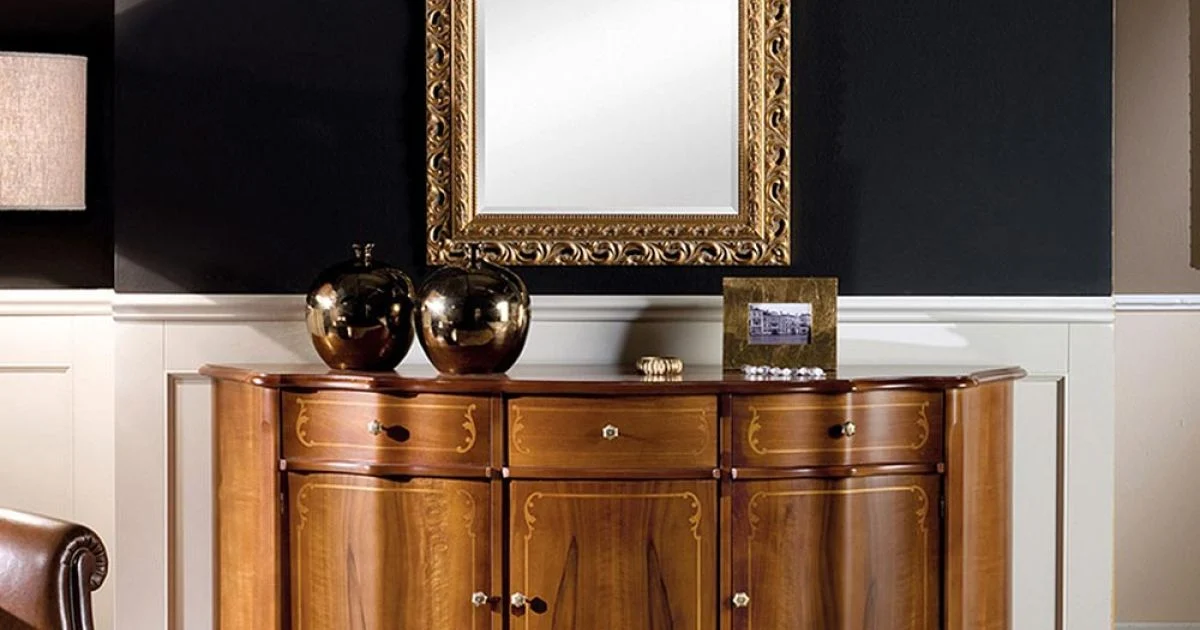Credenza di Lusso con 3 Ante e 3 Cassetti in Legno Made in Italy - Leonor