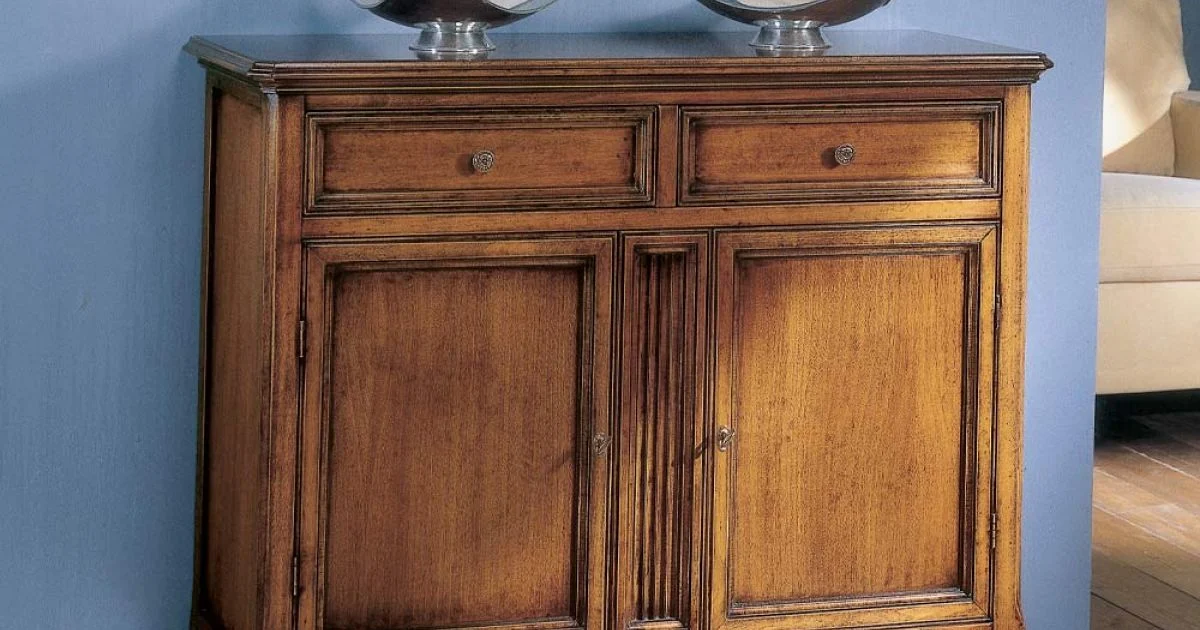 Credenza in Legno Bassano Francia con 2 Cassetti e 2 Ante Made in Italy - Galeru