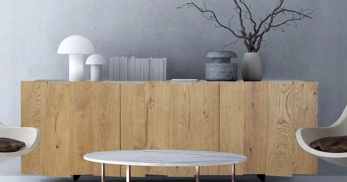Credenza Living a 3 Ante in Legno Massello Made in Italy – Khal