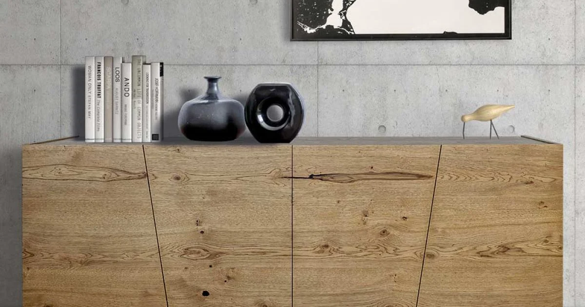 Credenza Living a 4 Ante in Legno Massello Made in Italy – Khal