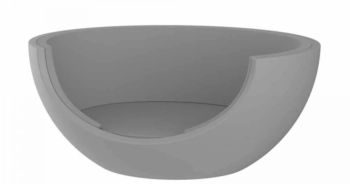 Daybed per Esterno Design Circolare di Lusso in Polietilene - Ulm Moon by Vondom