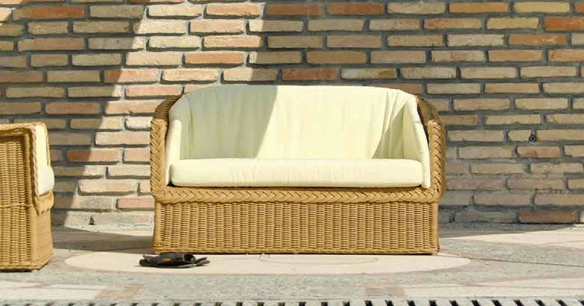 Divano 2 posti da giardino in polietilene realizzato a mano Jonny