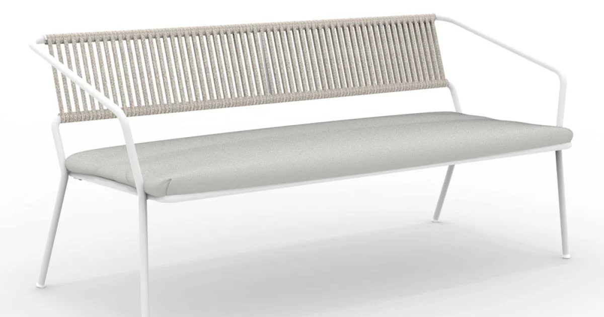 Divano 2 Posti per il Giardino con Cuscino Incluso Made in Italy - Prato