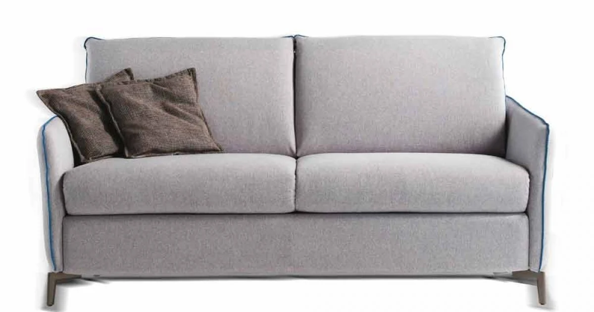 Divano 3 posti di design L 185cm tessuto/ecopelle made in Italy Erica