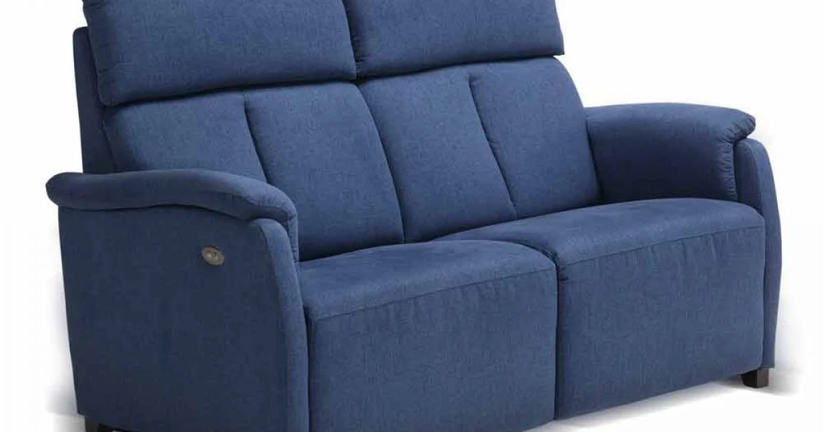 Divano a 2 posti design moderno in pelle, ecopelle o tessuto Gelso
