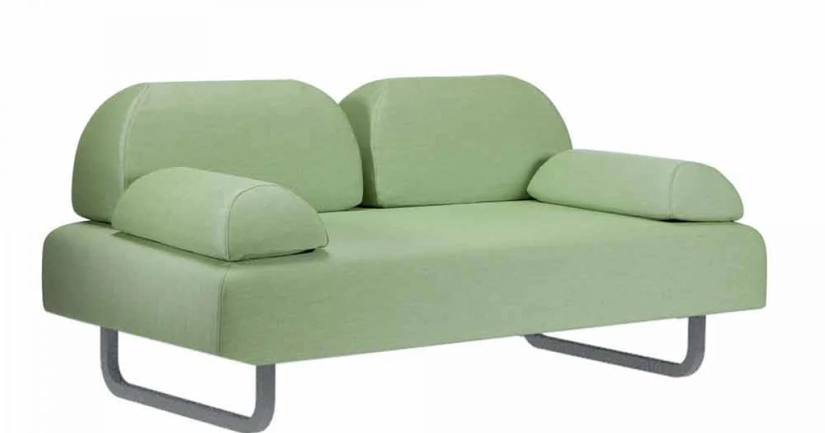 Divano da Esterno a 2 Posti in Tessuto e Metallo di Design Made in Italy - Selia