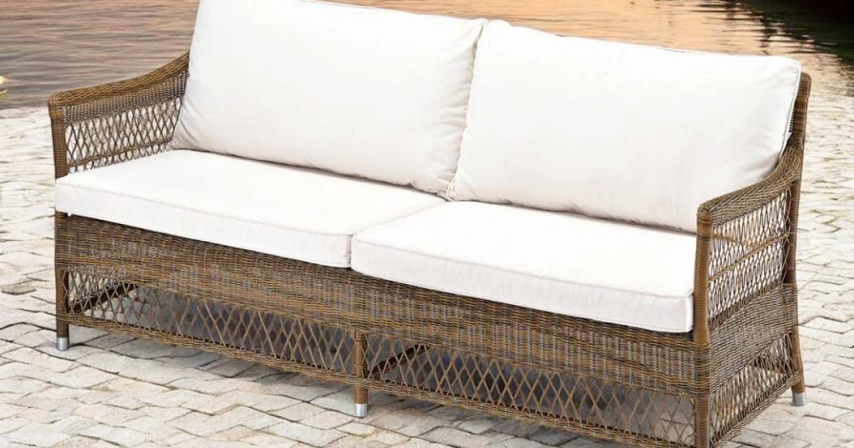 Divano da Esterno in Polyrattan Intrecciato a Mano - Gigi