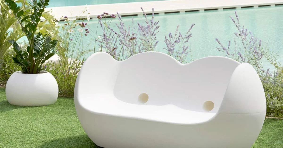 Divano da esterno Slide Blossy design moderno fatto in Italia