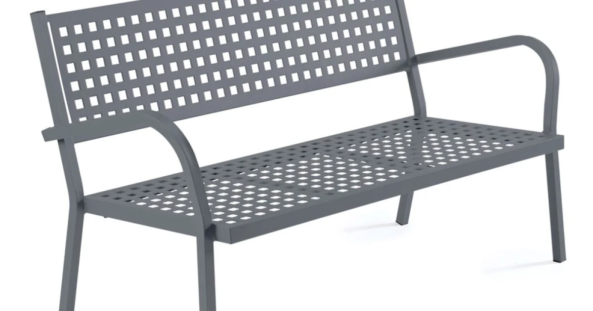 Divano da Giardino 2 Posti con Struttura in Acciaio Made in Italy - Nilda