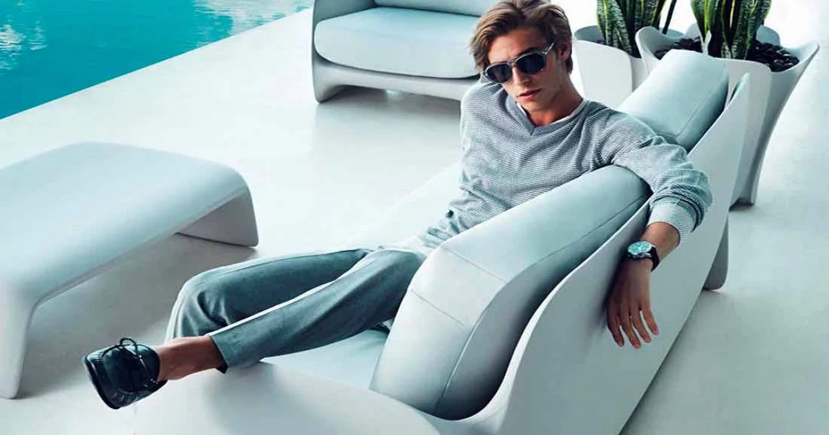 Divano da giardino in polietilene design moderno Pezzettina by Vondom