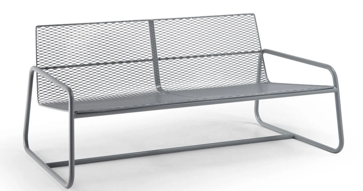 Divano in Metallo per il Giardino Moderno Alta Qualità Made in Italy - Karol
