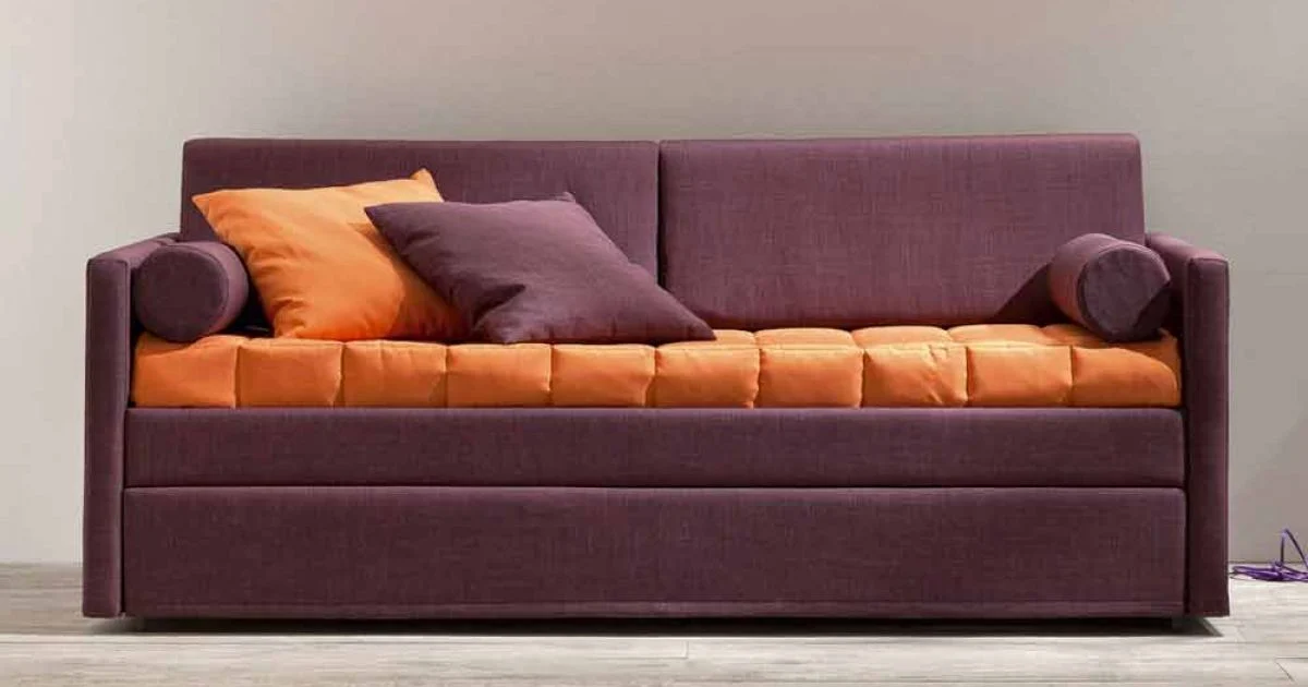 Divano Letto a Castello Moderno Rivestito in Tessuto Made in Italy - Gretel