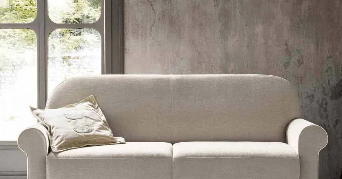 Divano Letto Matrimoniale in Tessuto di Design Realizzato in Italia - Anemone