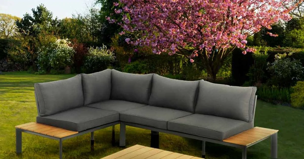 Divano Trasformabile in Chaise Longue con Schienale Regolabile e Tavolino - Finir
