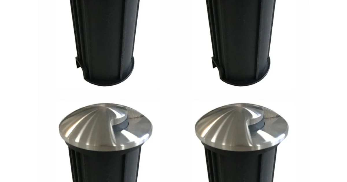 Faretto Rotondo a Led 2W per Esterno in Acciaio Inox, 4 Pezzi - Mayor