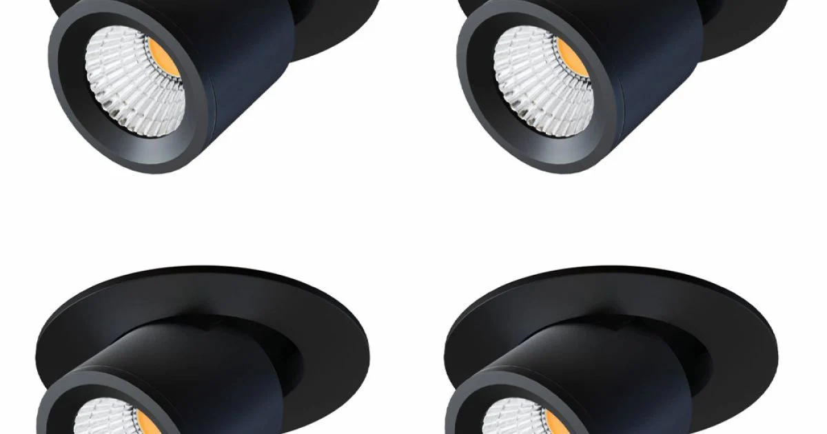 Proiettore a Led Plafoniera Orientabile in Alluminio 4 Pezzi - Etrusca