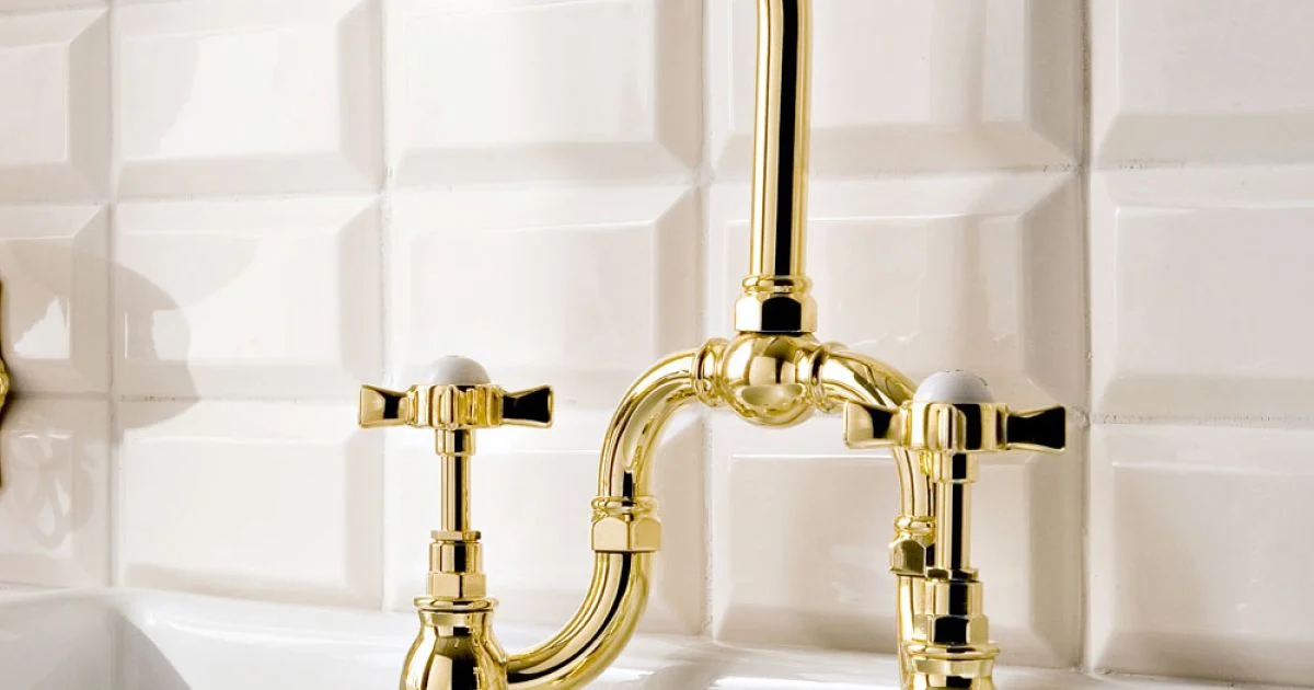 Gruppo Lavabo Vintage a Ponte di Design in Ottone Made in Italy – Katerina