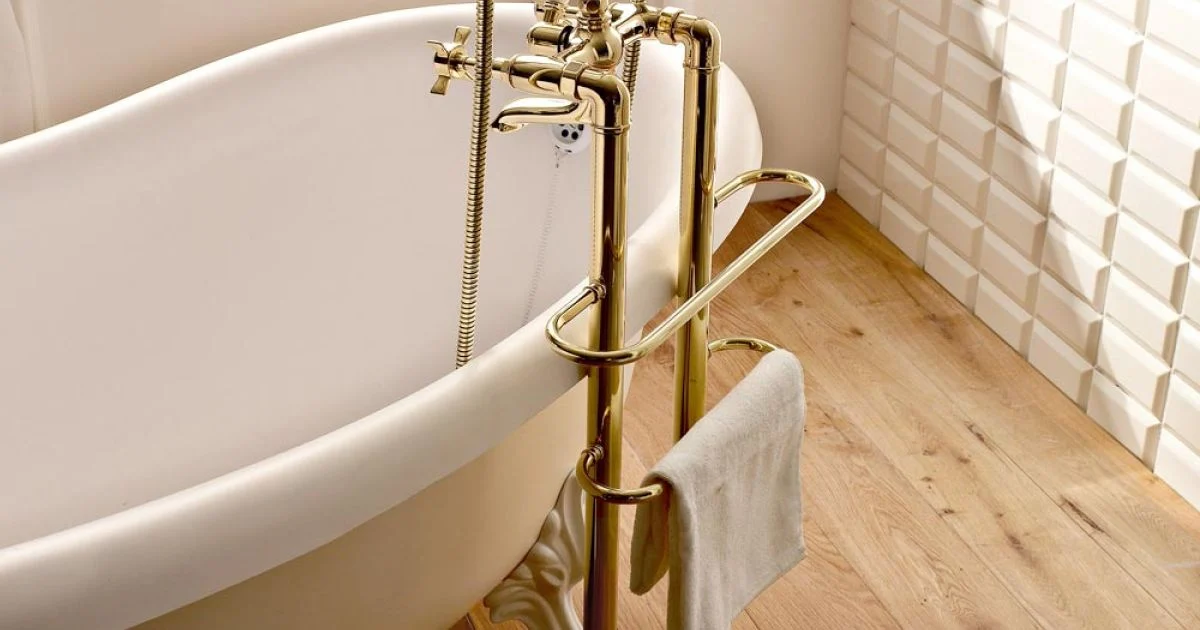 Gruppo Vasca a Pavimento di Design Vintage in Ottone Made in Italy – Katerina
