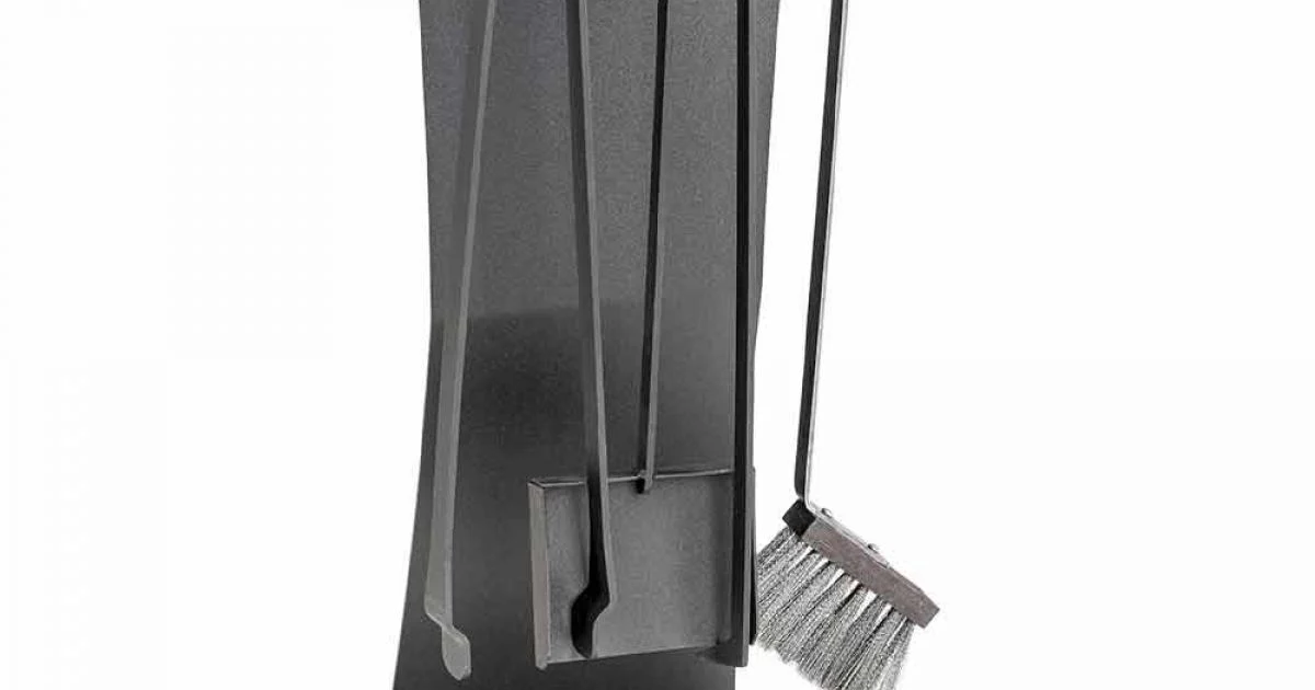 Insieme di 4 Strumenti da Camino in Acciaio di Design Made in Italy - Chandler