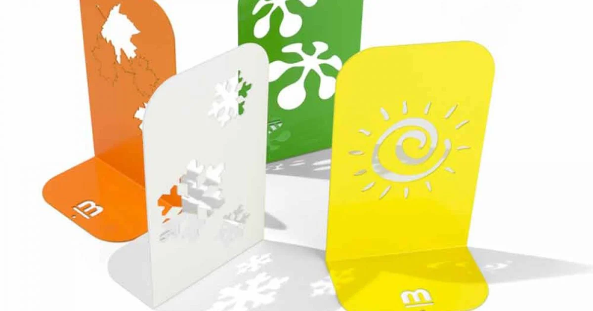 Kit 4 fermalibro moderni “Blokko” by Mabele, design originale Made in Italy