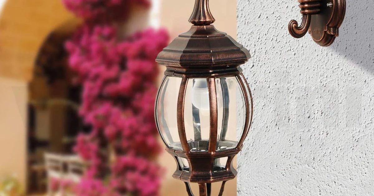 Lampada a Muro da Esterno Stile Vintage in Alluminio Made in Italy - Leona