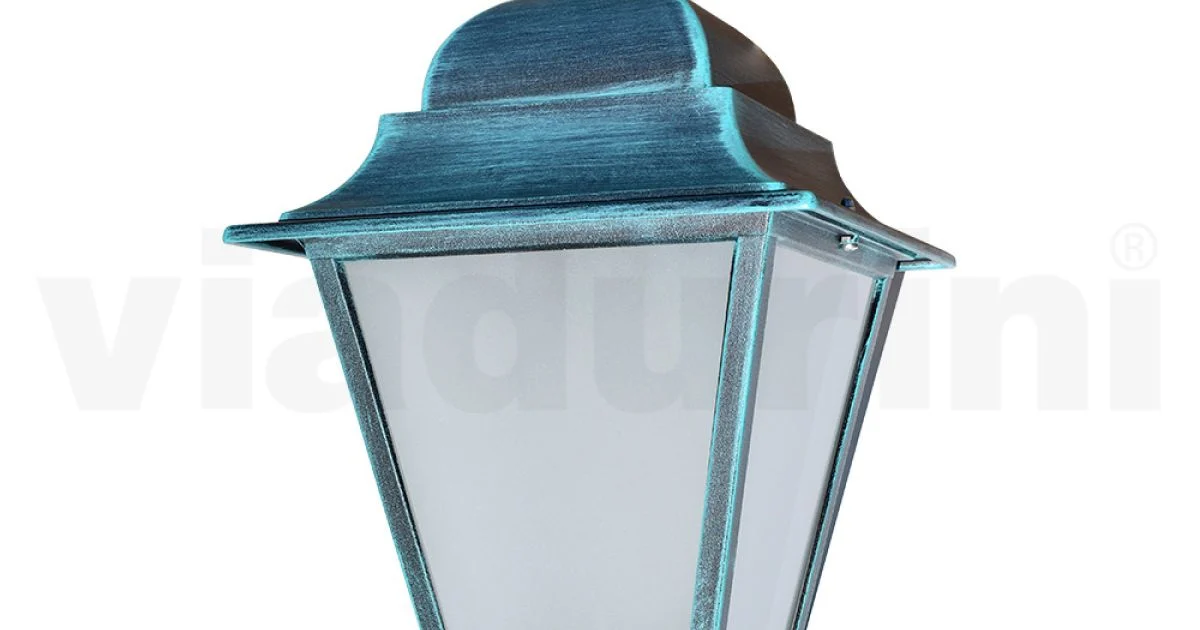 Lampada a Soffitto per Esterno in Alluminio e Vetro Sabbiato - Alchimista