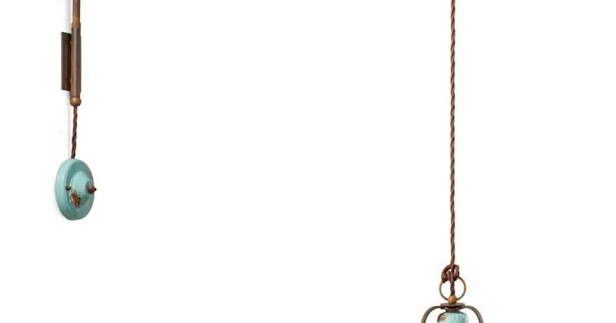 Lampada a sospensione con braccio direzionabile stile country Sally