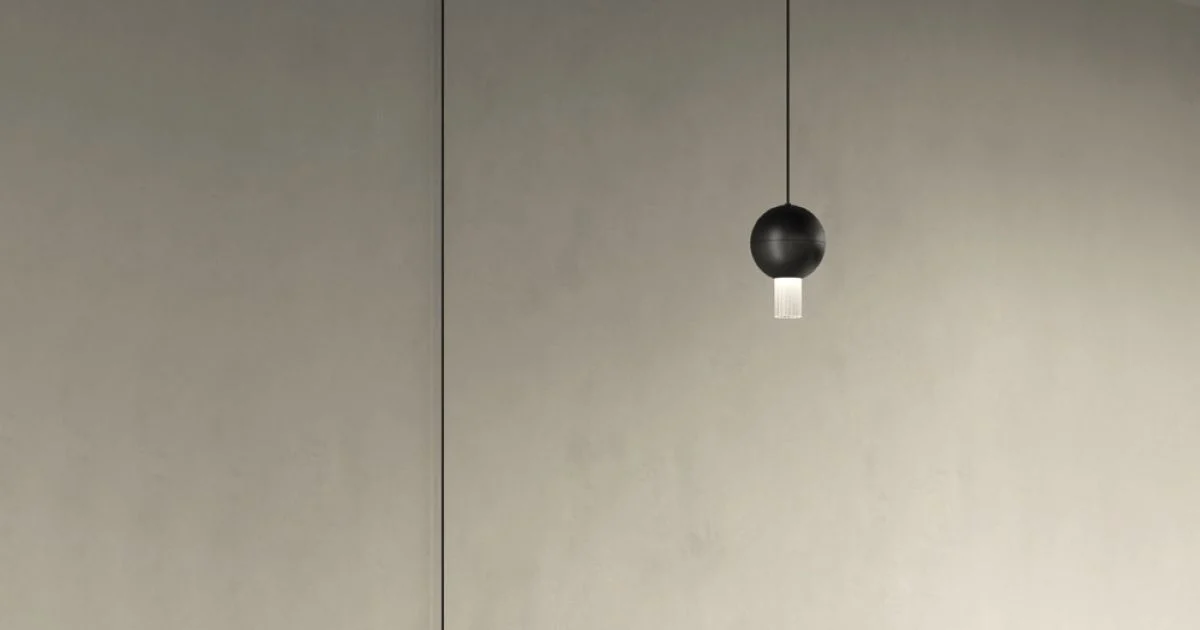 Lampada a Sospensione con Cilindro in Vetro Canneté Made in Italy - Oris