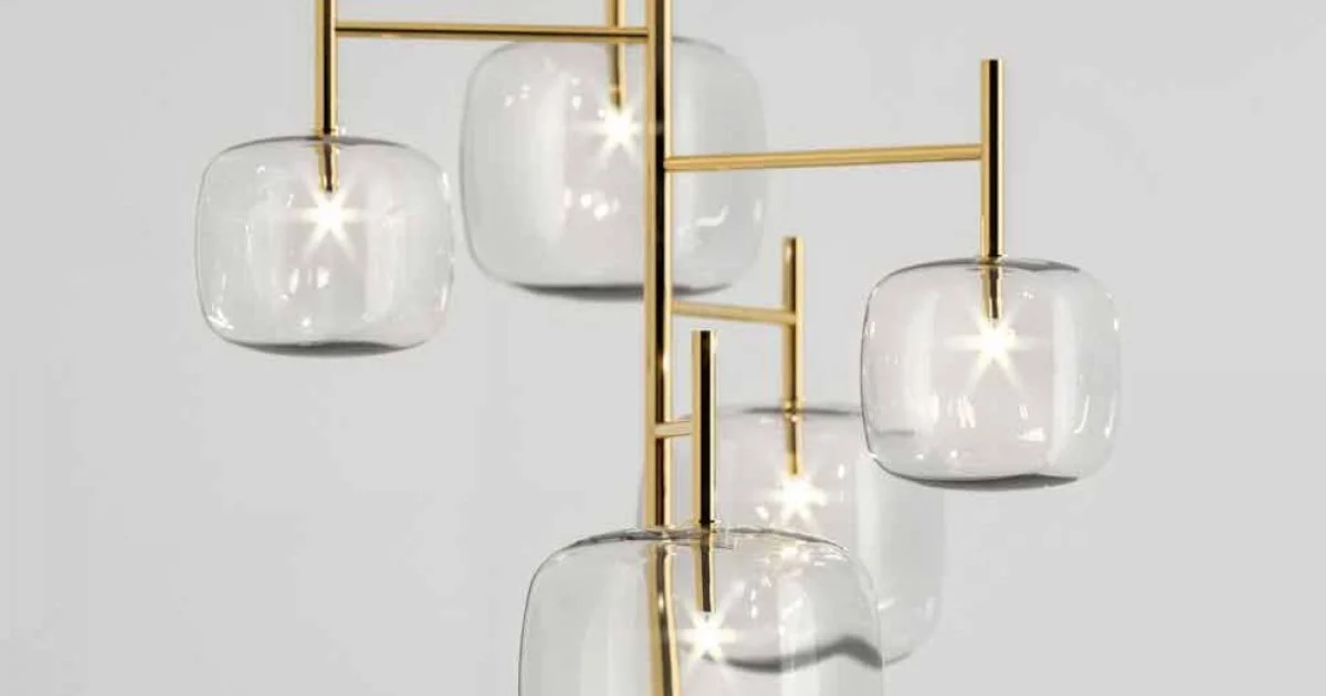 Lampada a Sospensione con Struttura in Metallo Lucido Made in Italy - Donatina