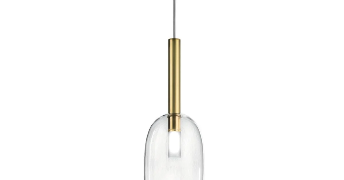 Lampada a Sospensione con Vetro in Varie Forme Made in Italy - Sintonia