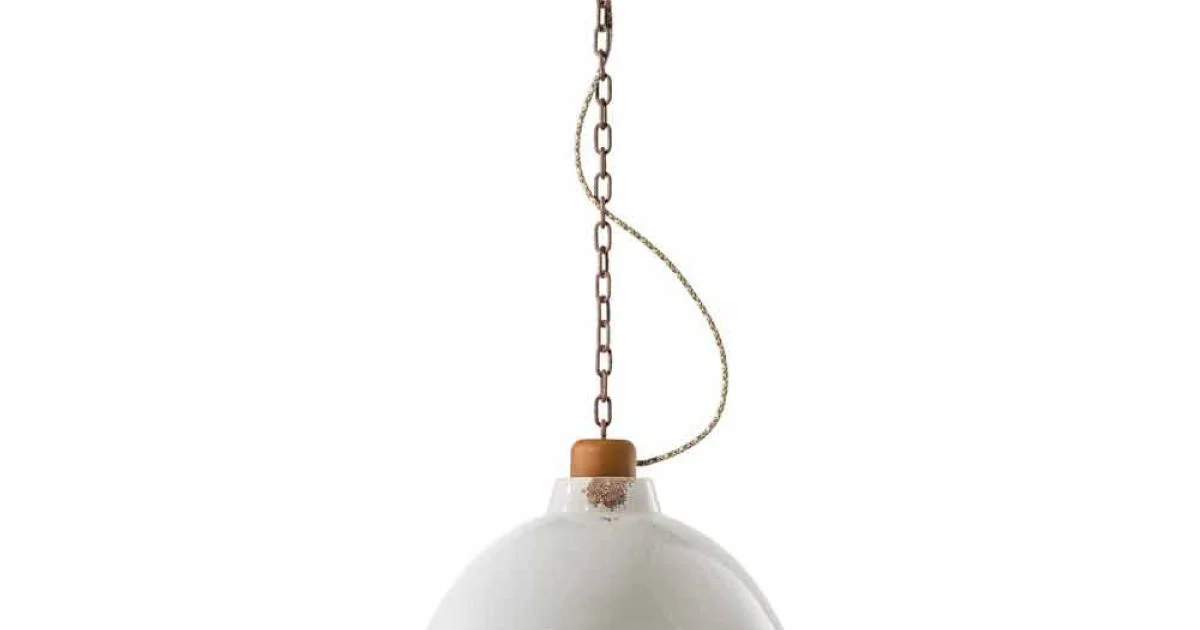 Lampada a sospensione di design industriale artigianale Clara
