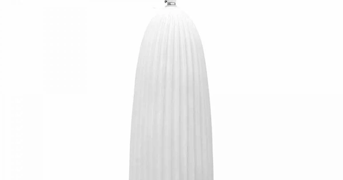 Lampada a Sospensione in Ceramica Bianca Lucida Design in 4 Forme - Oasi