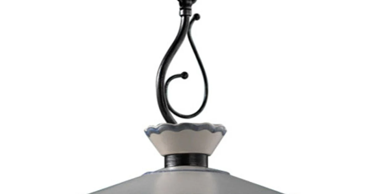 Lampada a Sospensione in Ceramica Effetto Ricamo Dipinta a Mano - Ravenna