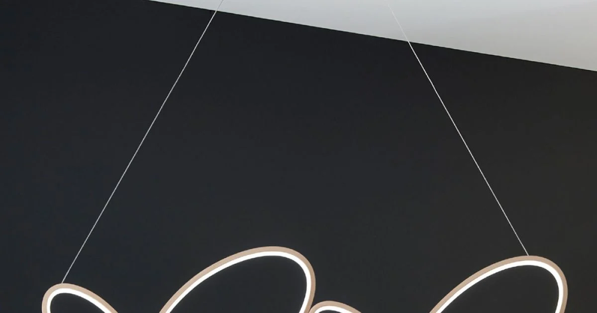 Lampada a Sospensione in Metallo Finitura Oro con LED Dimmerabile - Raiss