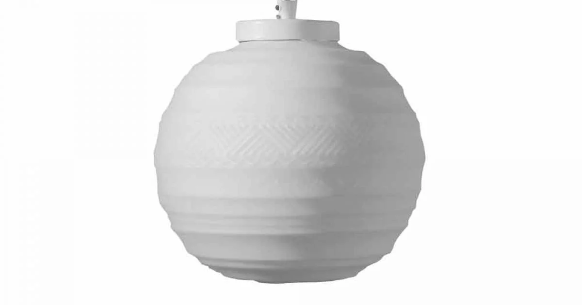 Lampada a Sospensione in Vetro Satinato Bianco in 2 Dimensioni di Design - Morse