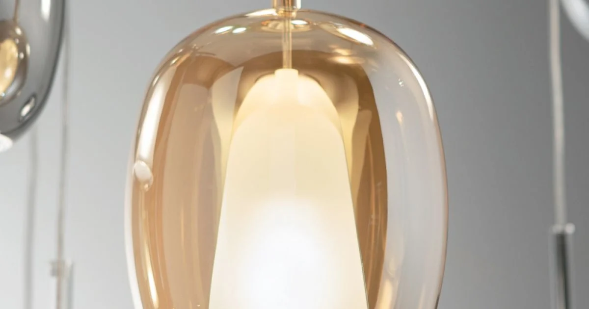 Lampada a Sospensione in Vetro Satinato e Colorato Made in Italy - Trilly