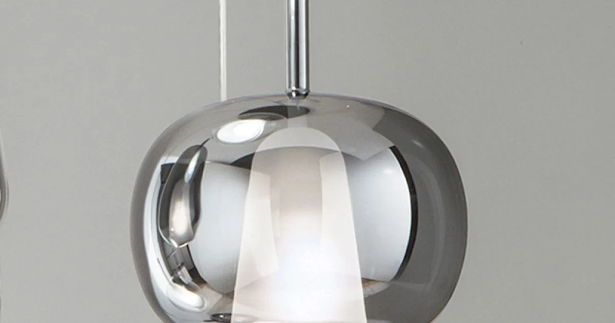 Lampada a Sospensione in Vetro Soffiato a Doppio Strato Made in Italy - Trilly