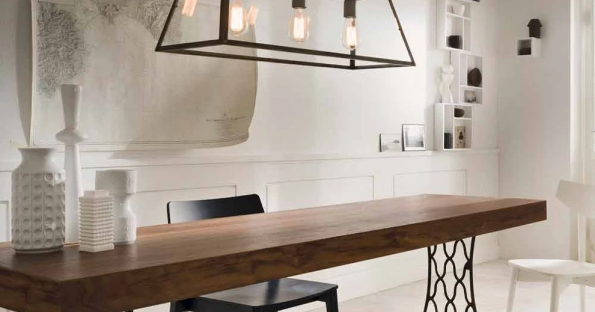 Lampada a sospensione industriale a 3 luci London Il Fanale, made in Italy