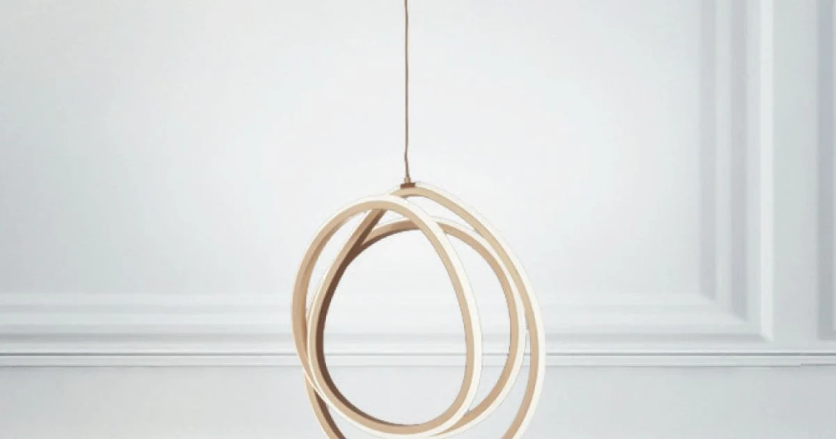 Lampada a Sospensione LED Grande o Piccola in Metallo Oro di Design - Point