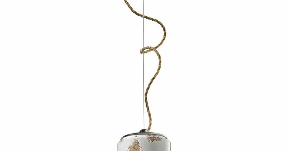 Lampada a sospensione vintage artigianale Ferroluce