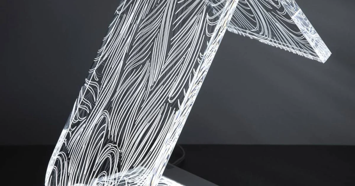Lampada da Appoggio Led Cristallo Acrilico Decoro a Laser - Possett