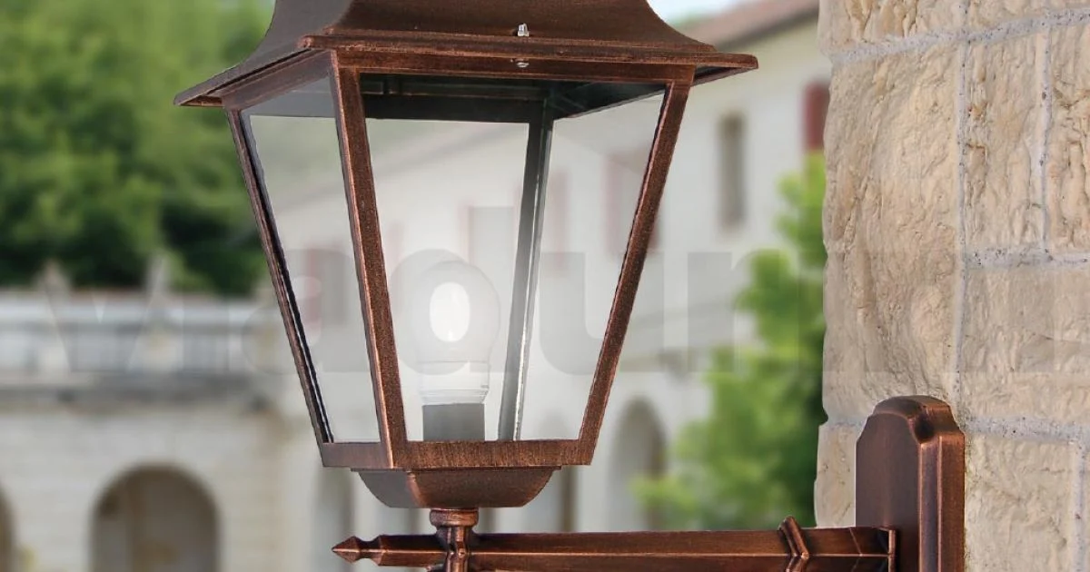 Lampada da Muro per Esterno in Alluminio e Vetro Trasparente - Alchimista