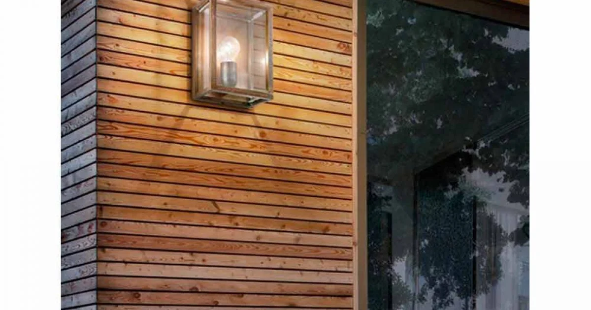 Lampada da parete grande in ottone e vetro Quadro Il Fanale, made in Italy
