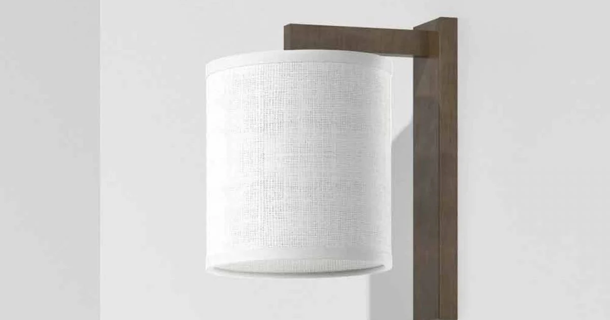 Lampada da Parete Moderna in Metallo con Paralume in Lino Made in Italy - Bali