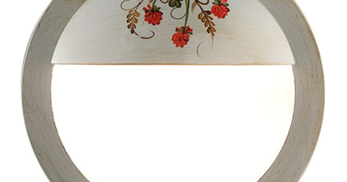 Lampada da Parete Rotonda da Giardino Alluminio Dipinto a Mano - Brindisi