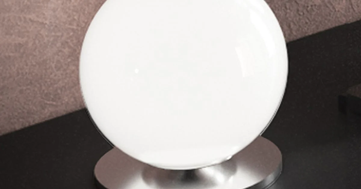 Lampada da Tavolo Artigianale in Vetro Veneziano Bianco Soffiato - Neve