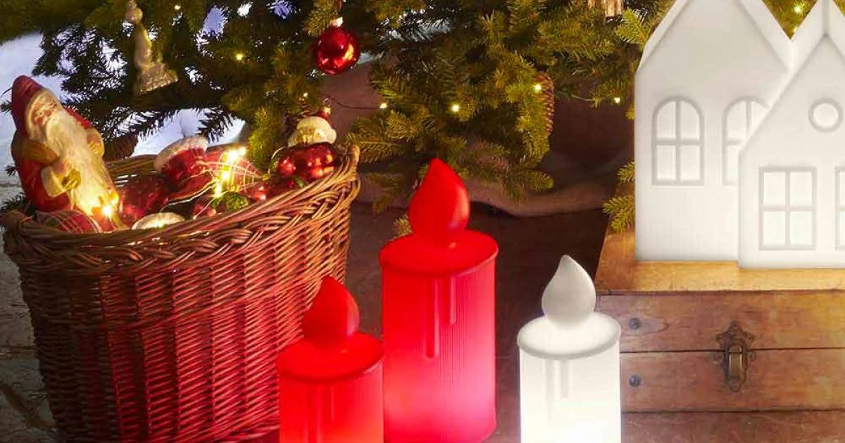 Lampada da Tavolo Candela Luminosa Bianca o Rossa Design di Slide - Fiammetta