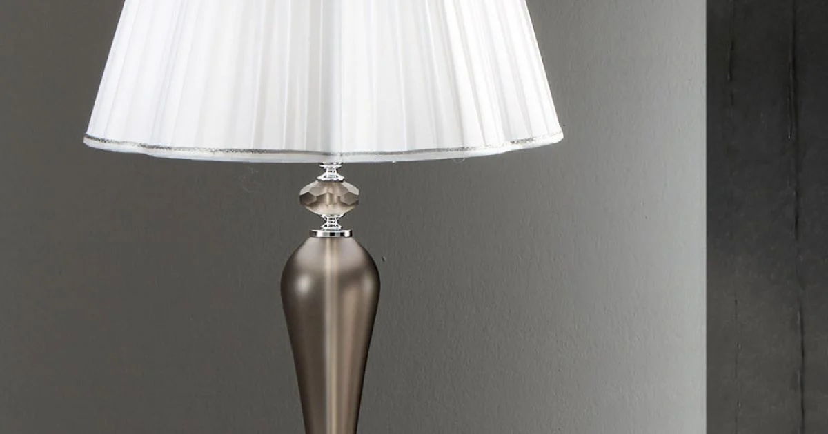 Lampada da Tavolo Classica Fatta a Mano in Vetro e Cristallo - Mariangela