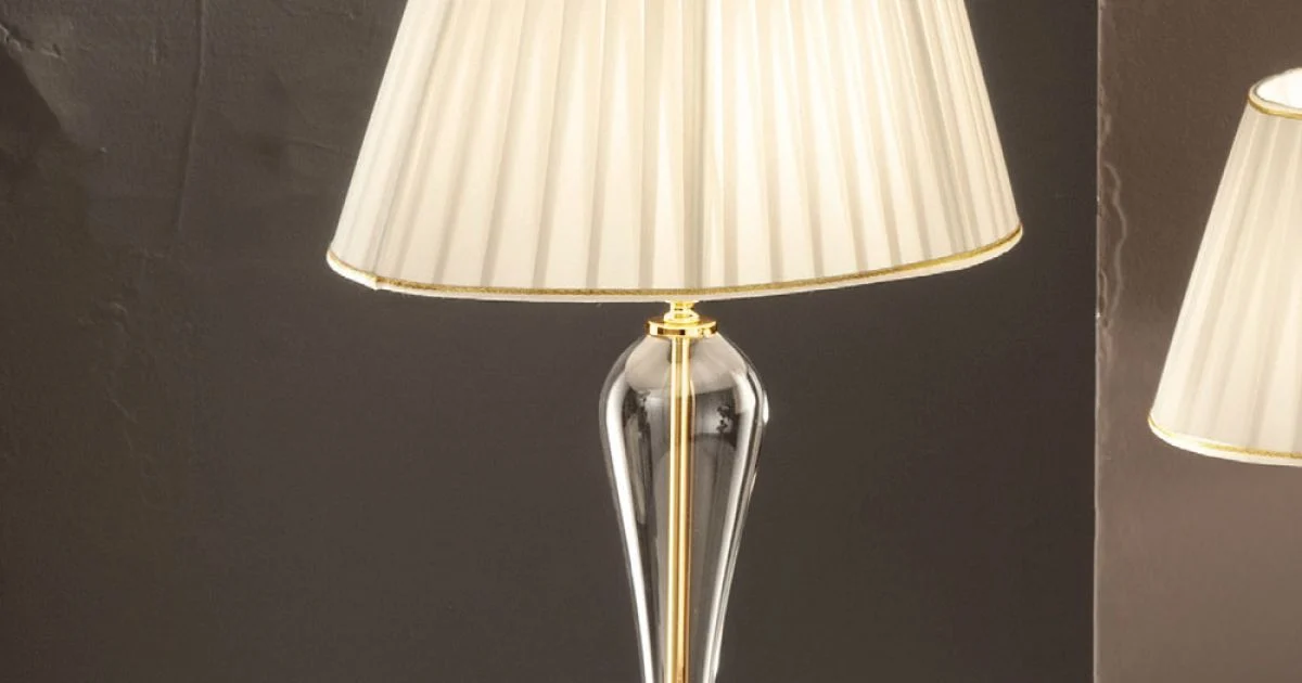 Lampada da Tavolo Classica in Vetro Italiano Lavorato a Mano - Rapallo
