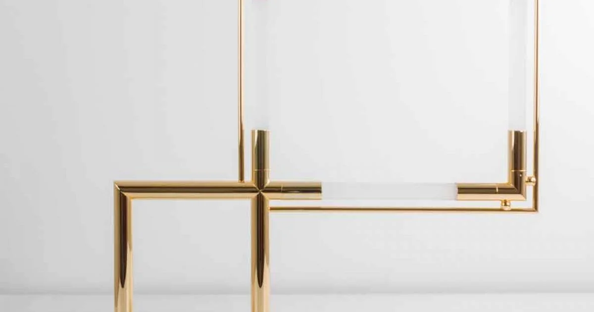Lampada da Tavolo LED in Ottone con Base in Marmo Made in Italy - Quizza